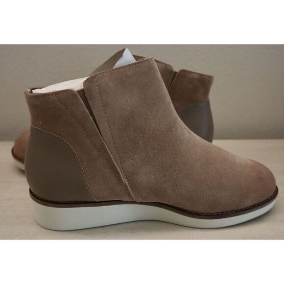 SoftWalk Women's Sz 6.5W Stone Suede Wesley Leather Round Toe Ankle Boots $129 - Picture 2 of 6